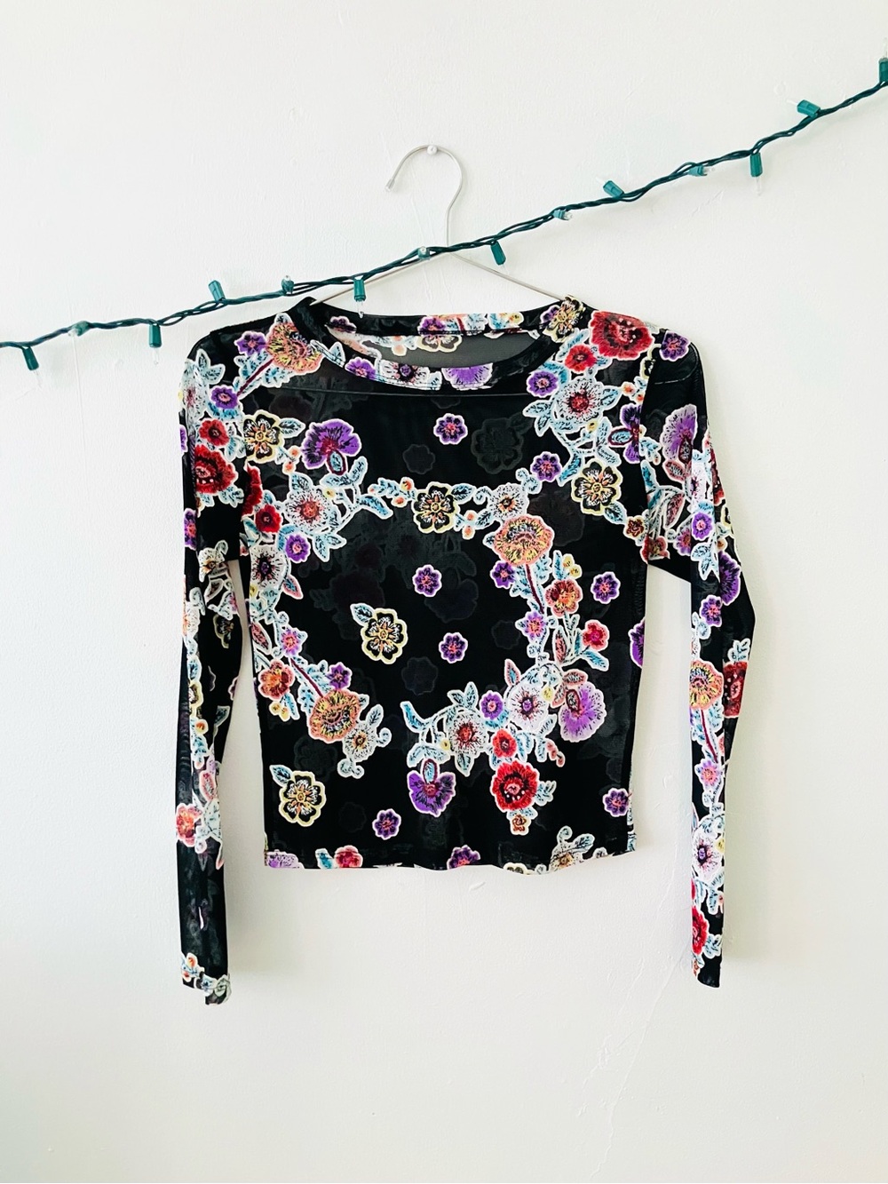 Vintage 90’s Floral Mesh Top